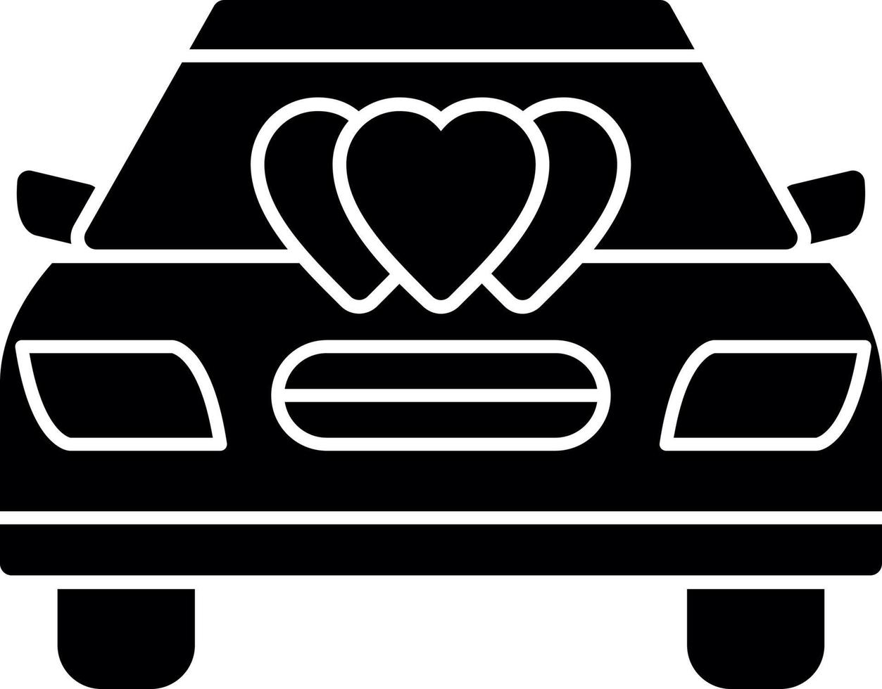 diseño de icono de vector de coche de boda