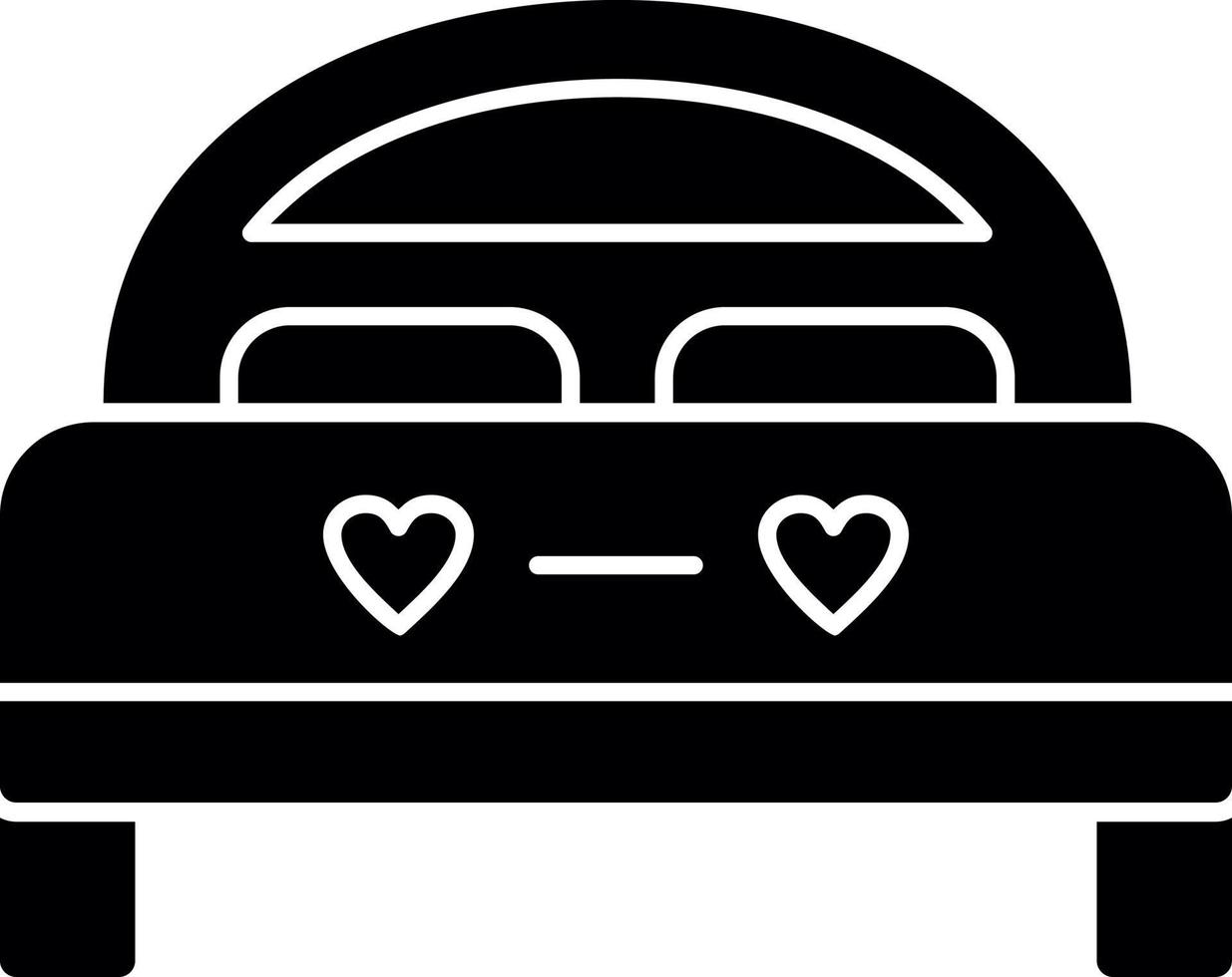 Double Bed Vector Icon Design