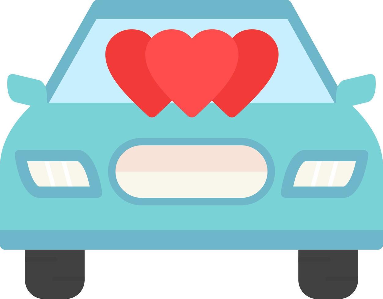 diseño de icono de vector de coche de boda