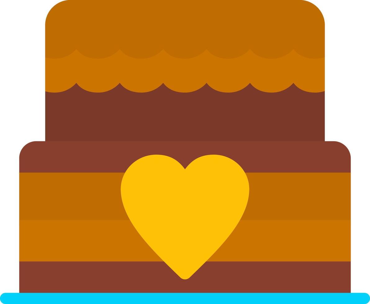 Wedding Cake Vector Icon Design