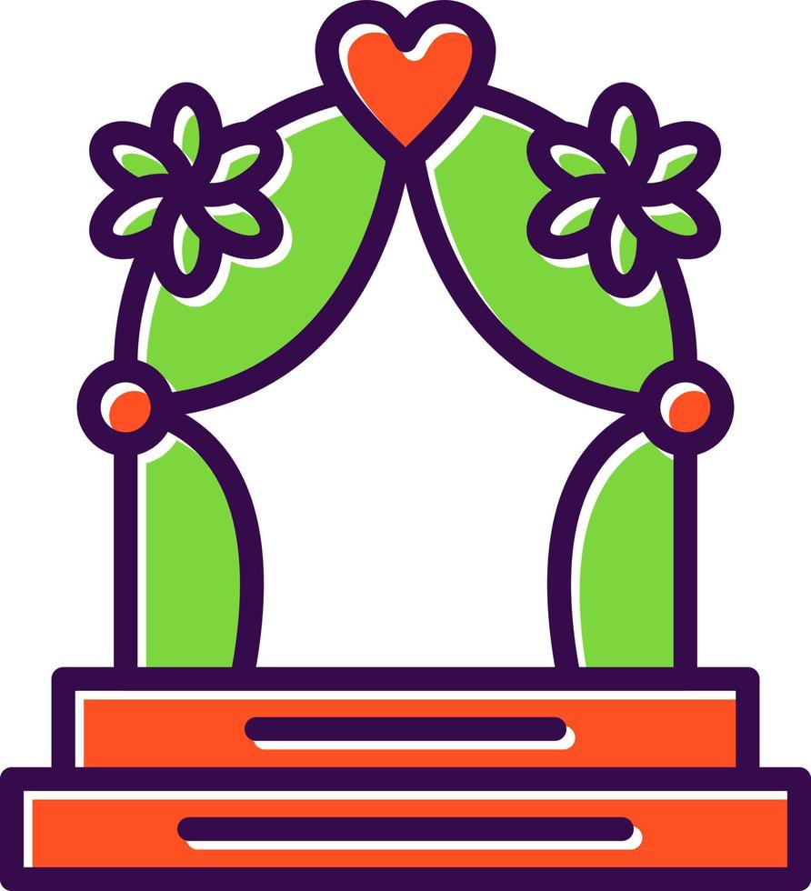 diseño de icono de vector de arco de boda