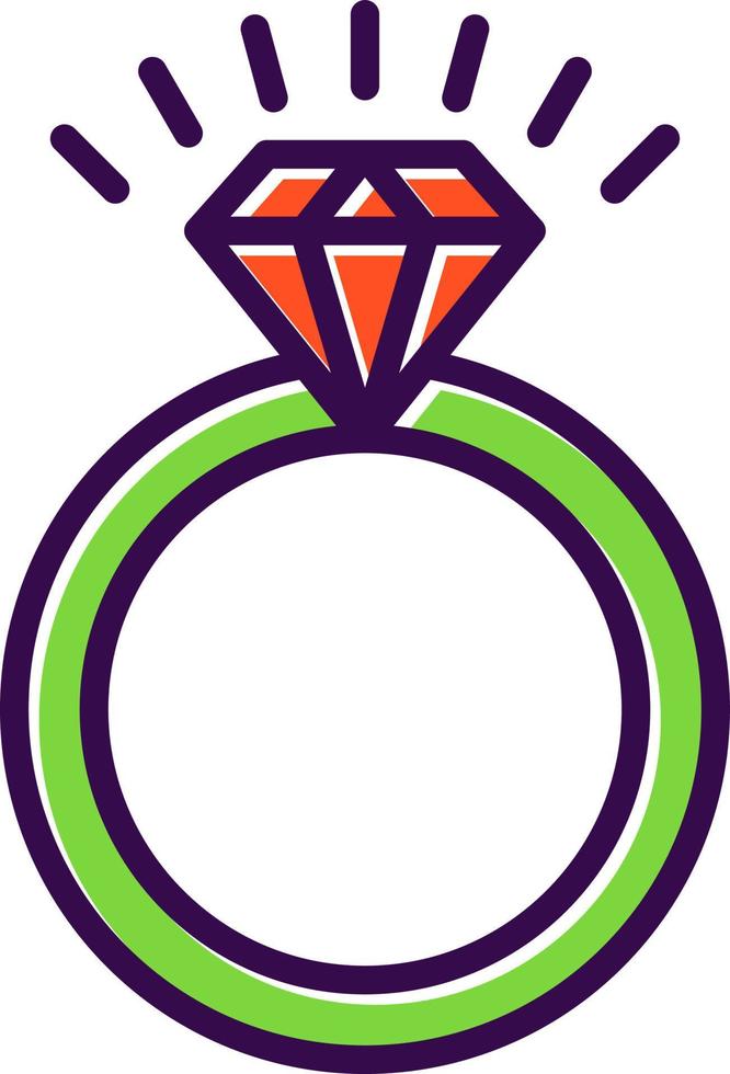 Wedding Ring Vector Icon Design