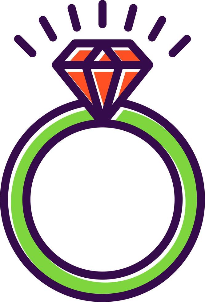 diseño de icono de vector de anillo de bodas