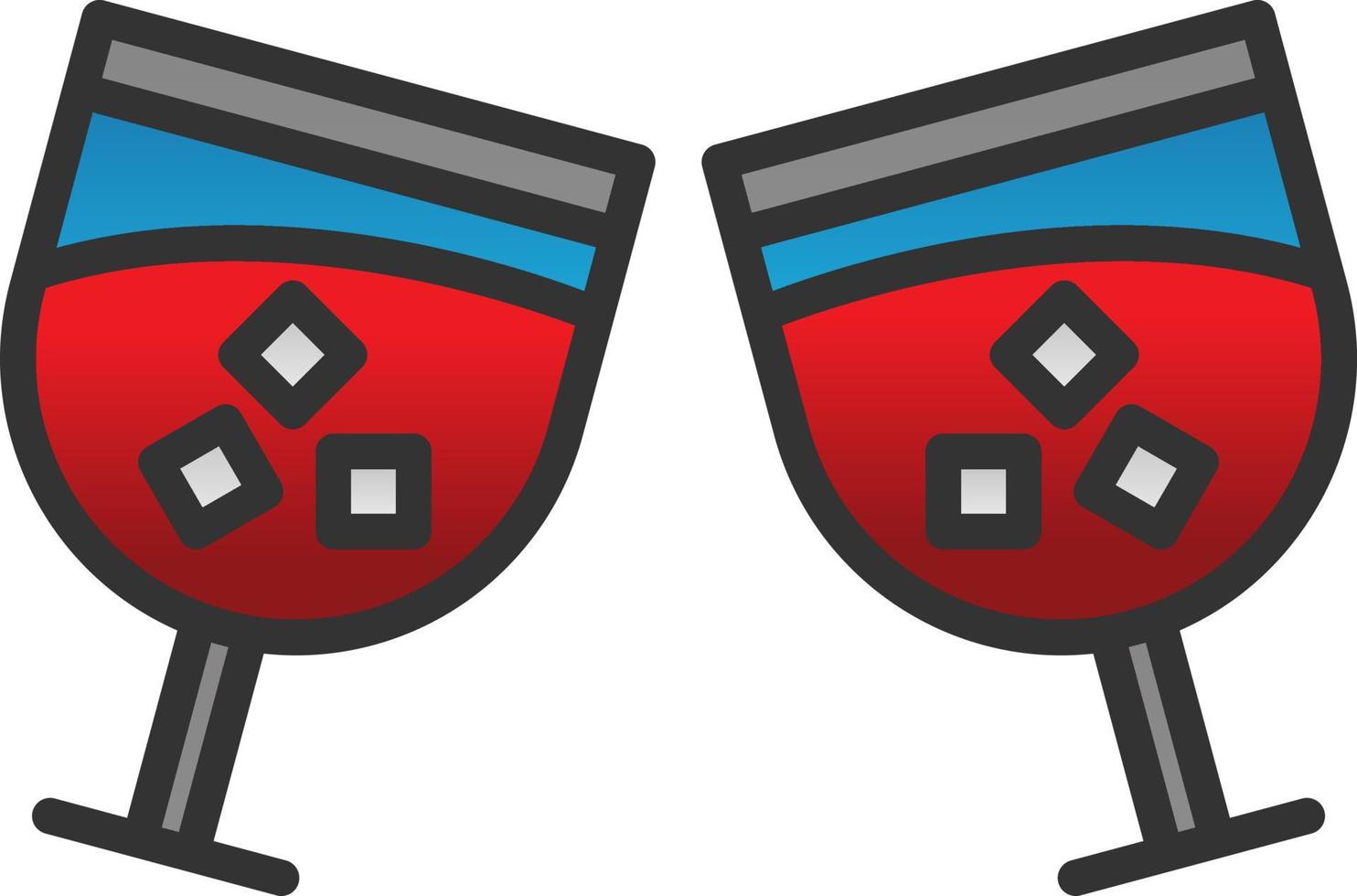 Drink Glasses Vector Icon Design