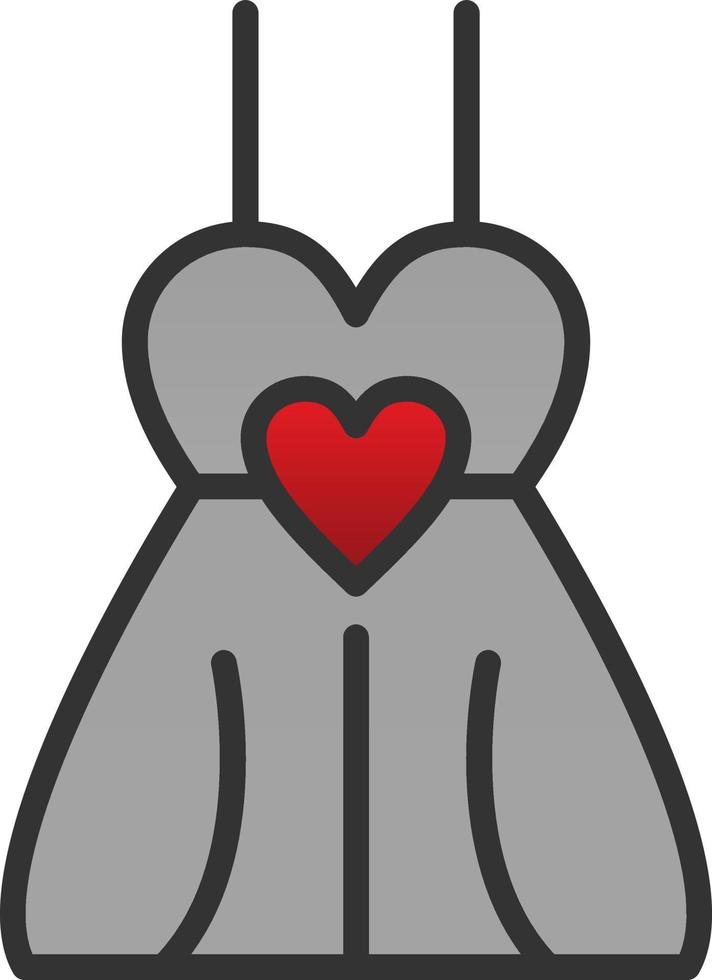 Wedding Female Dress Vector Icon Design