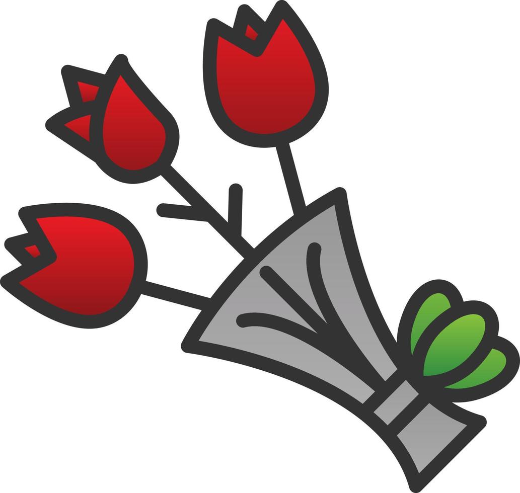 diseño de icono de vector de ramo de flores