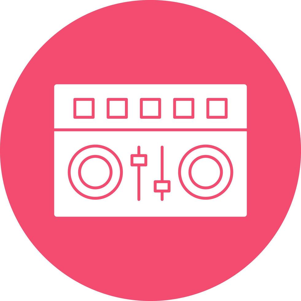 DJ Mixer Vector Icon Design