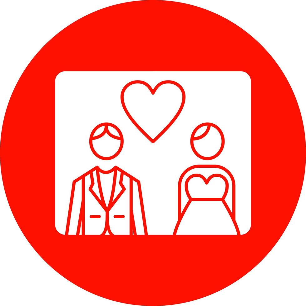 diseño de icono de vector de fotos de boda