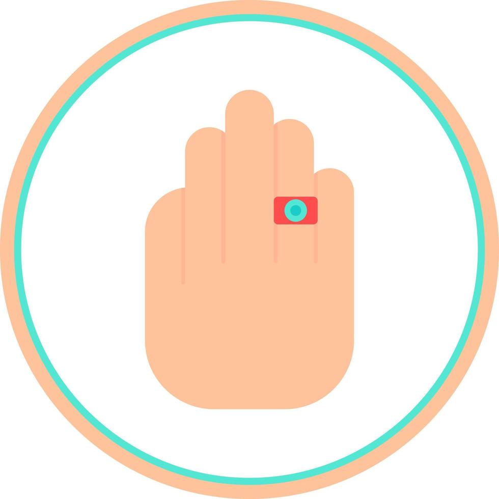 Ring in Hand Vector Icon Design