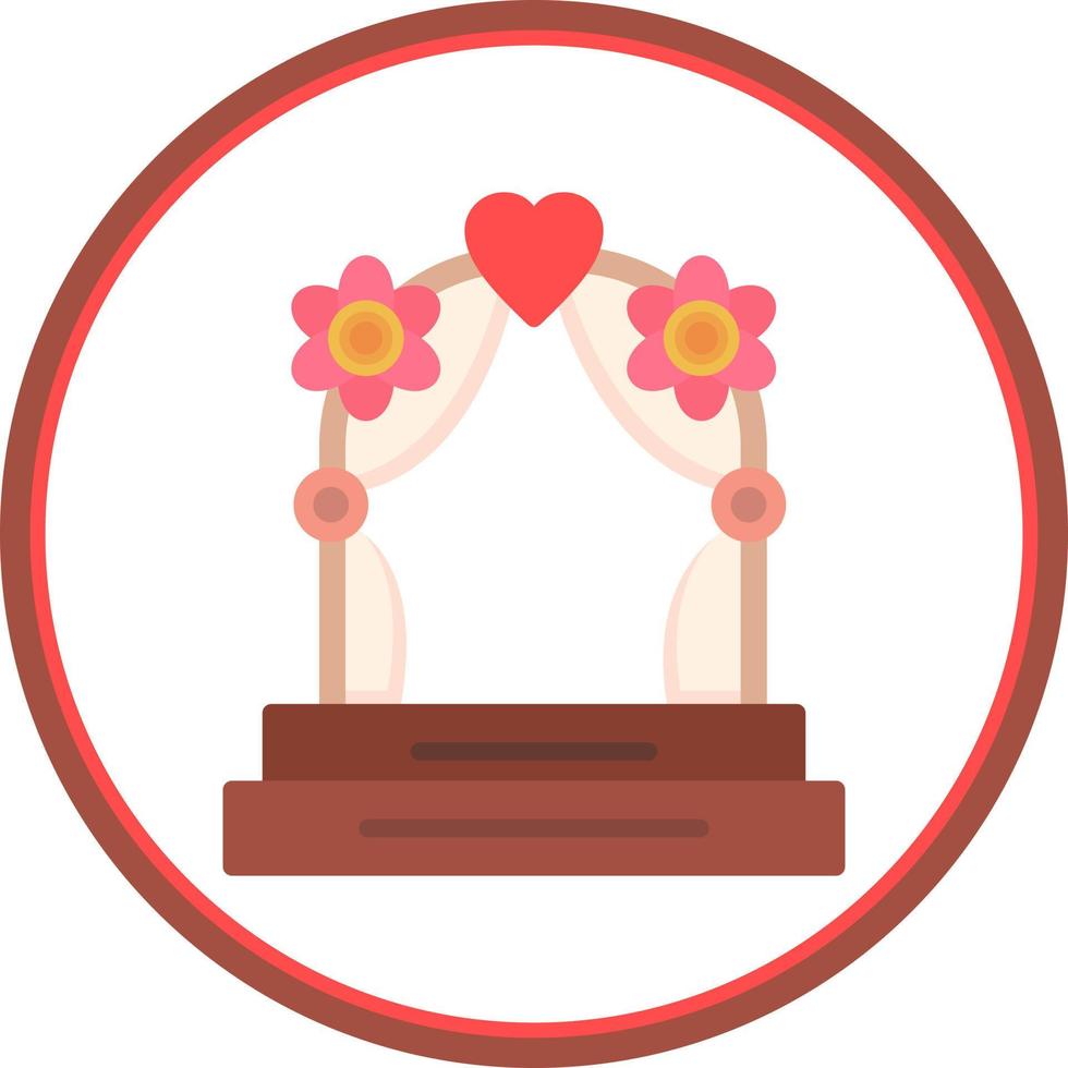 diseño de icono de vector de arco de boda