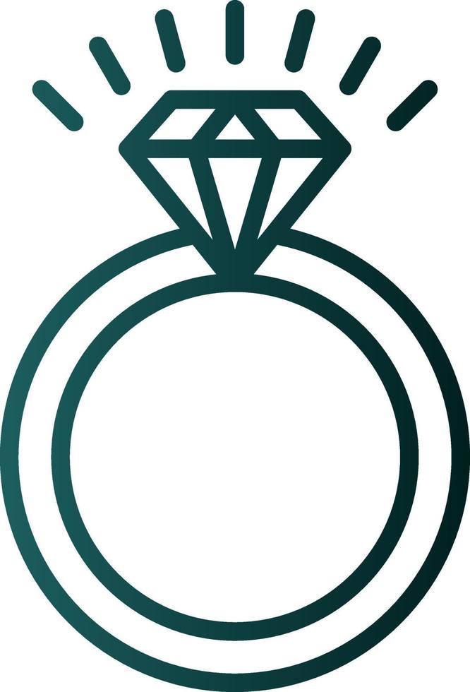 Wedding Ring Vector Icon Design