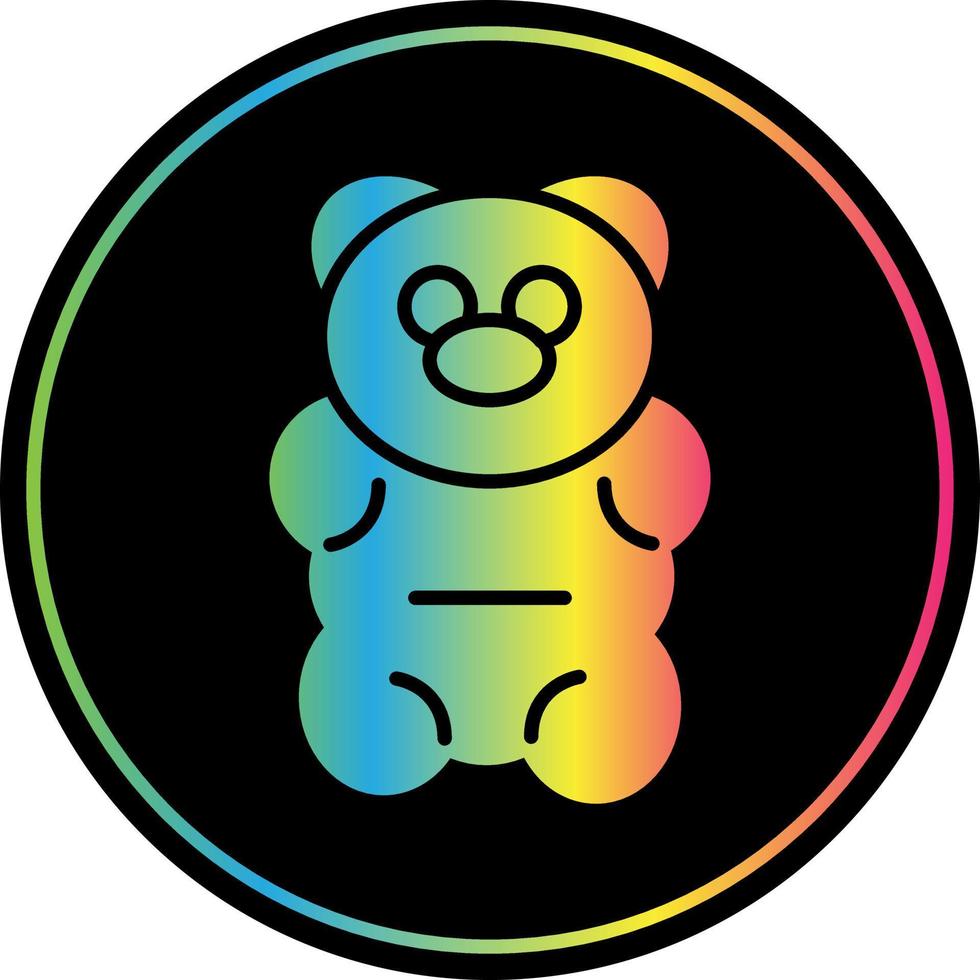 diseño de icono de vector de oso gomoso