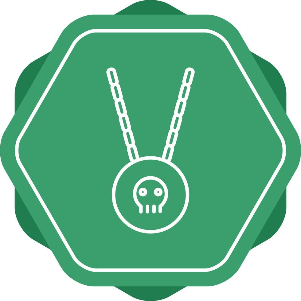 Pirate Necklace Line Icon vector