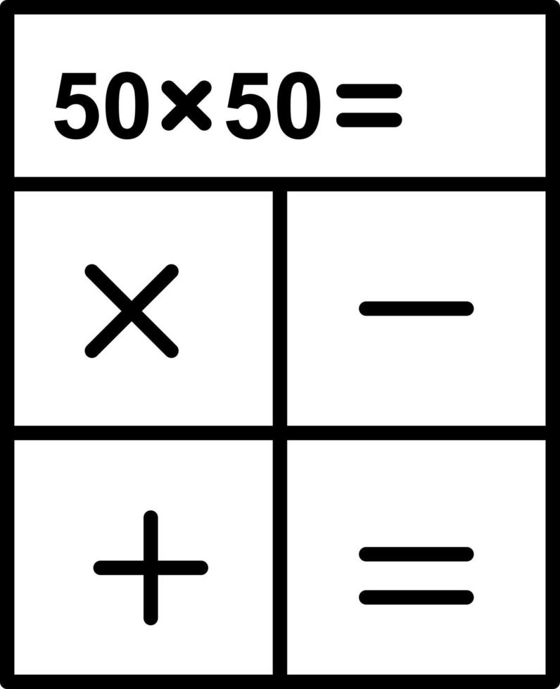 icono de línea de cálculos vector