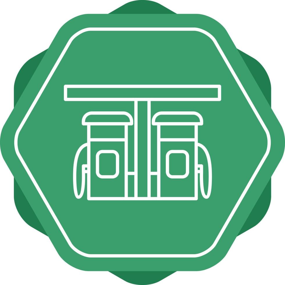 Petrol Station Line Icon vector