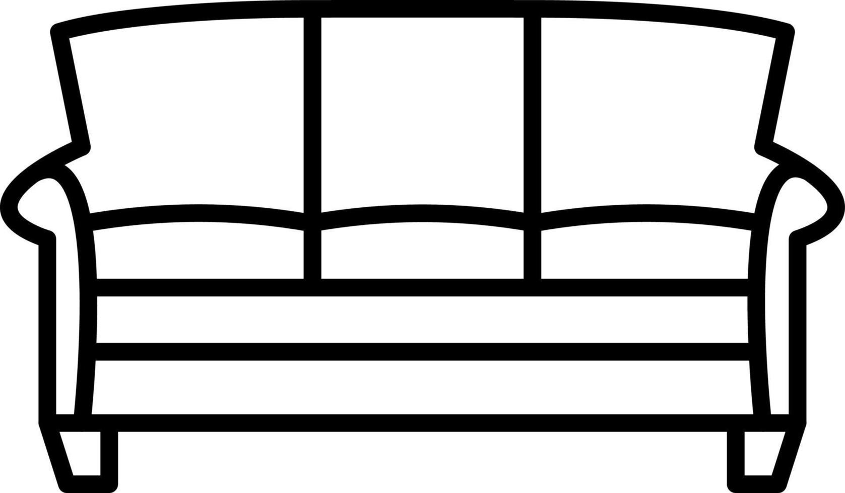 Large Sofa Line icon vector