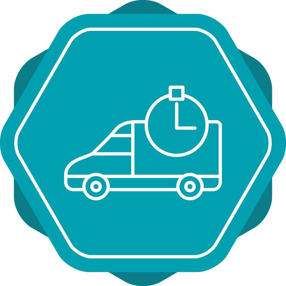 Time Based Delivery Line Icon vector