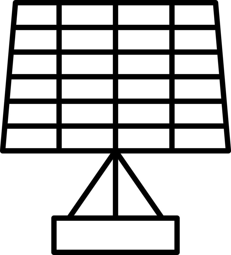 Solar Panel Line icon vector