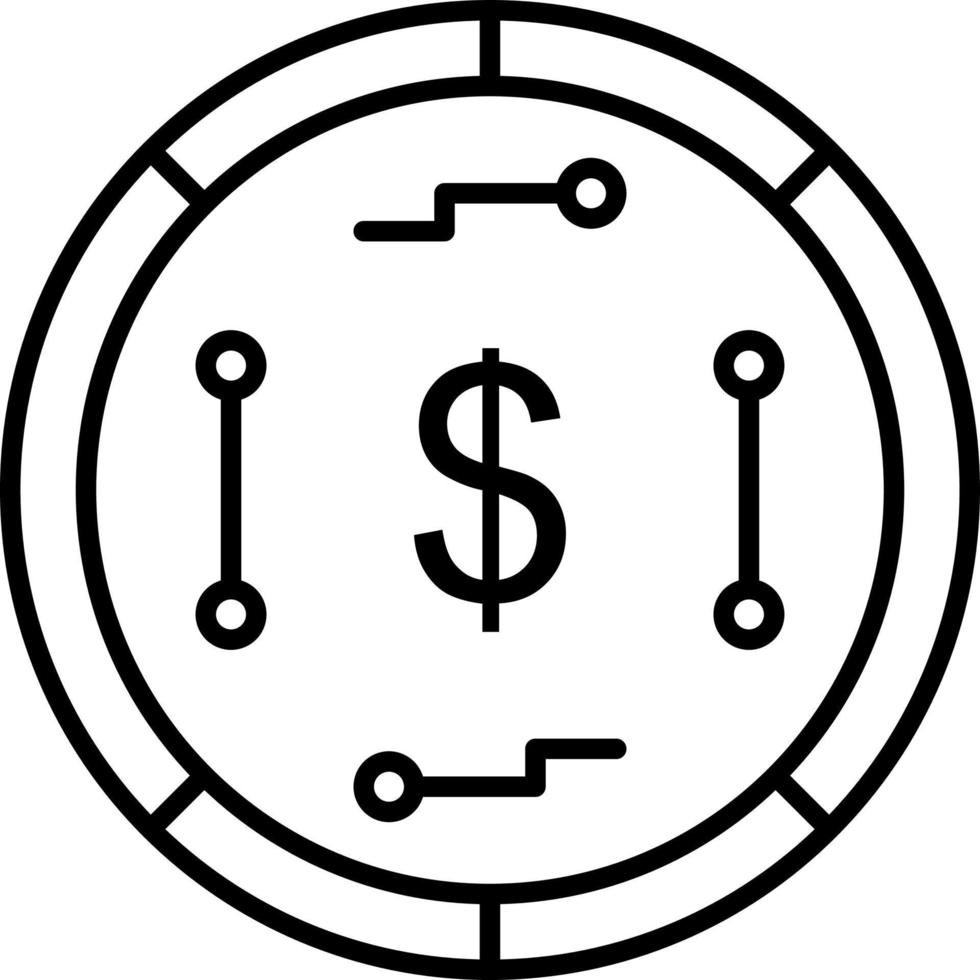 Digital Currency Line icon vector