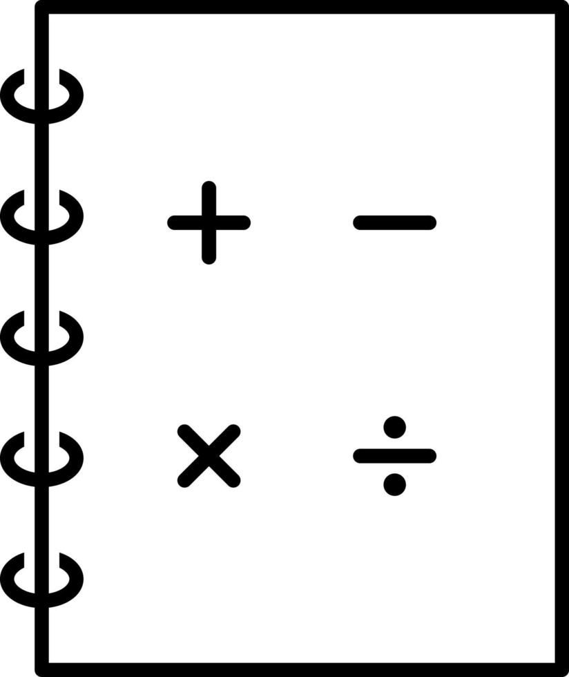 Mathematics Line icon vector