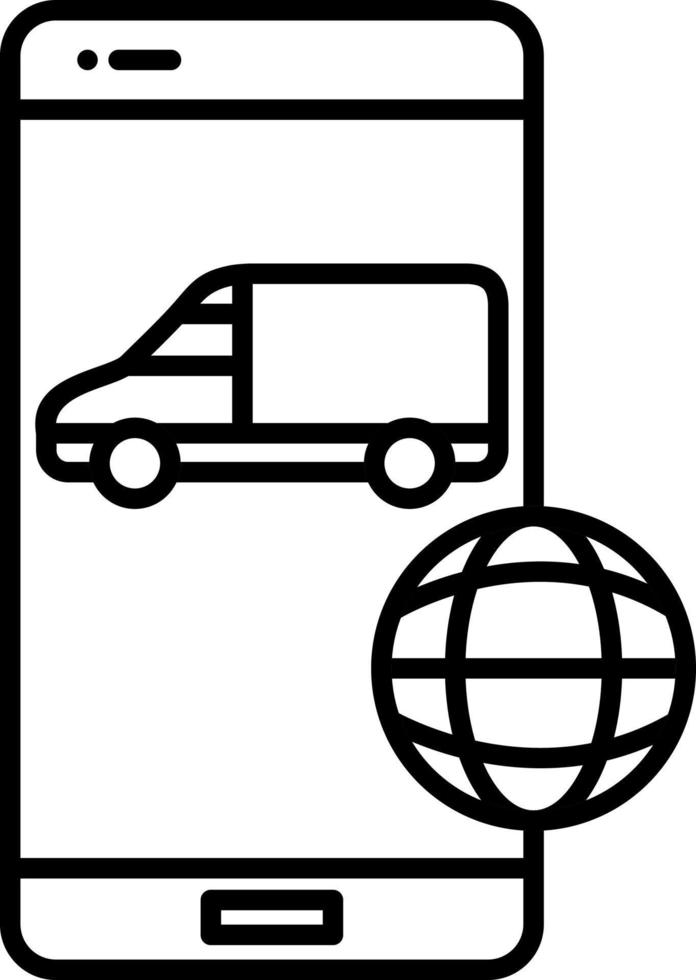 Online Logistics Line icon vector