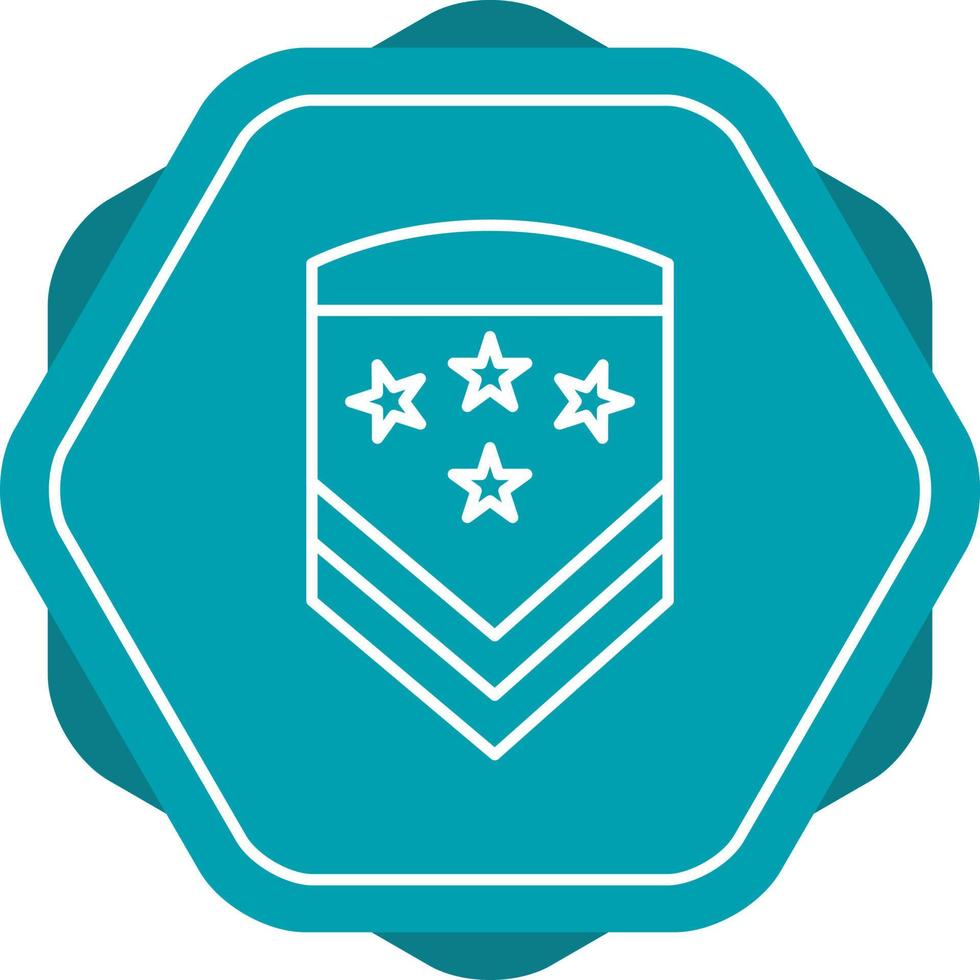 Military Badge Line Icon vector