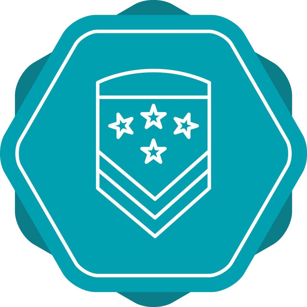 icono de línea de insignia militar vector