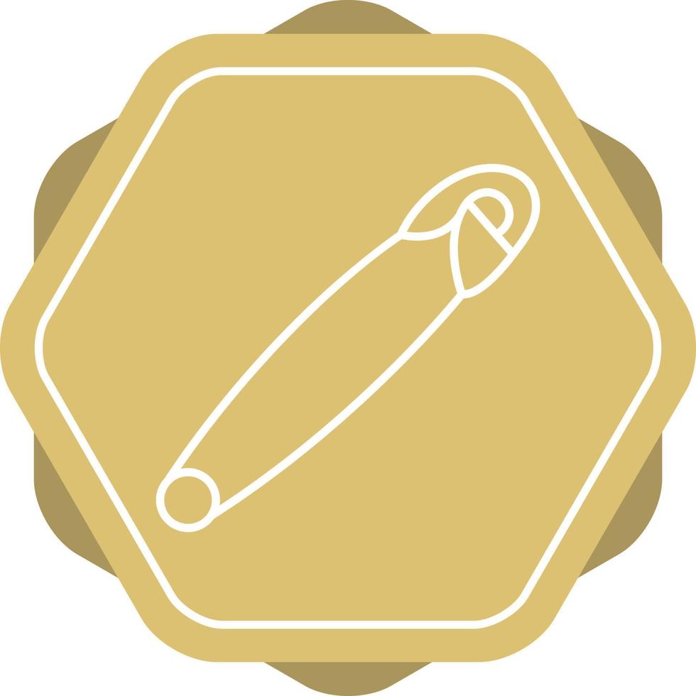 Safety Pin Line Icon vector