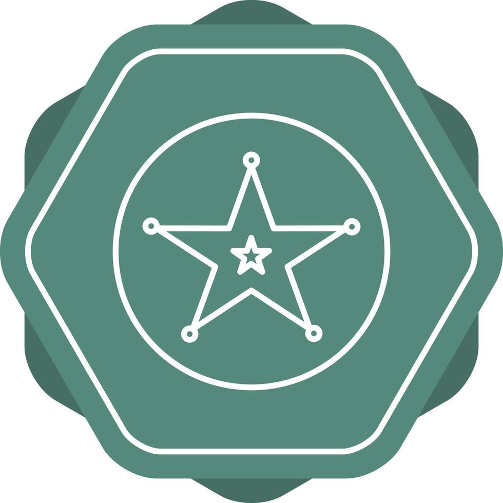 icono de línea de insignia de sheriff vector