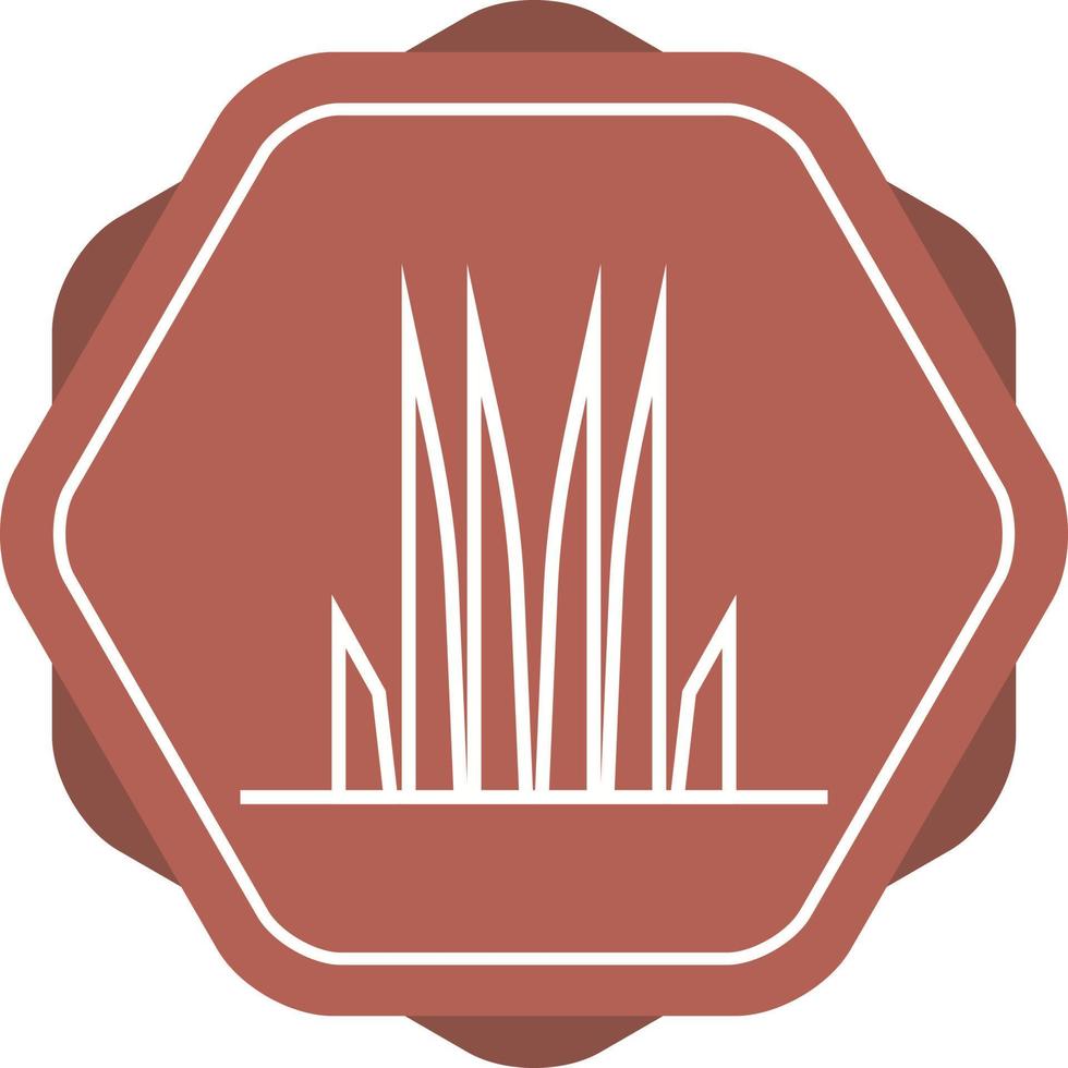 Unique Grass Vector Line Icon