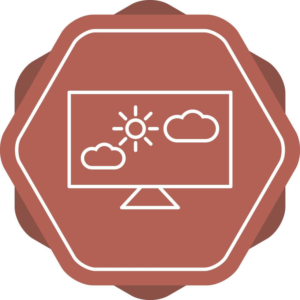 Unique Weather On News Vector Line Icon
