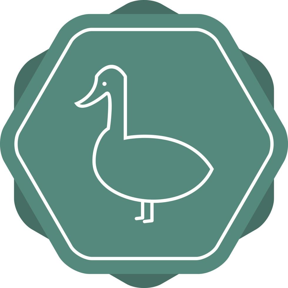 Unique Duck Vector Line Icon