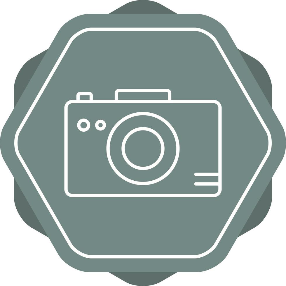 Unique Photograph On Camera Vector Line Icon