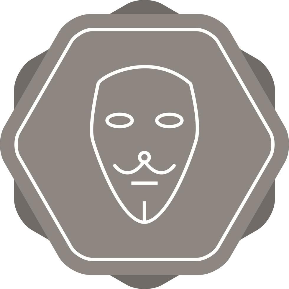 Unique Two Masks Vector Line Icon