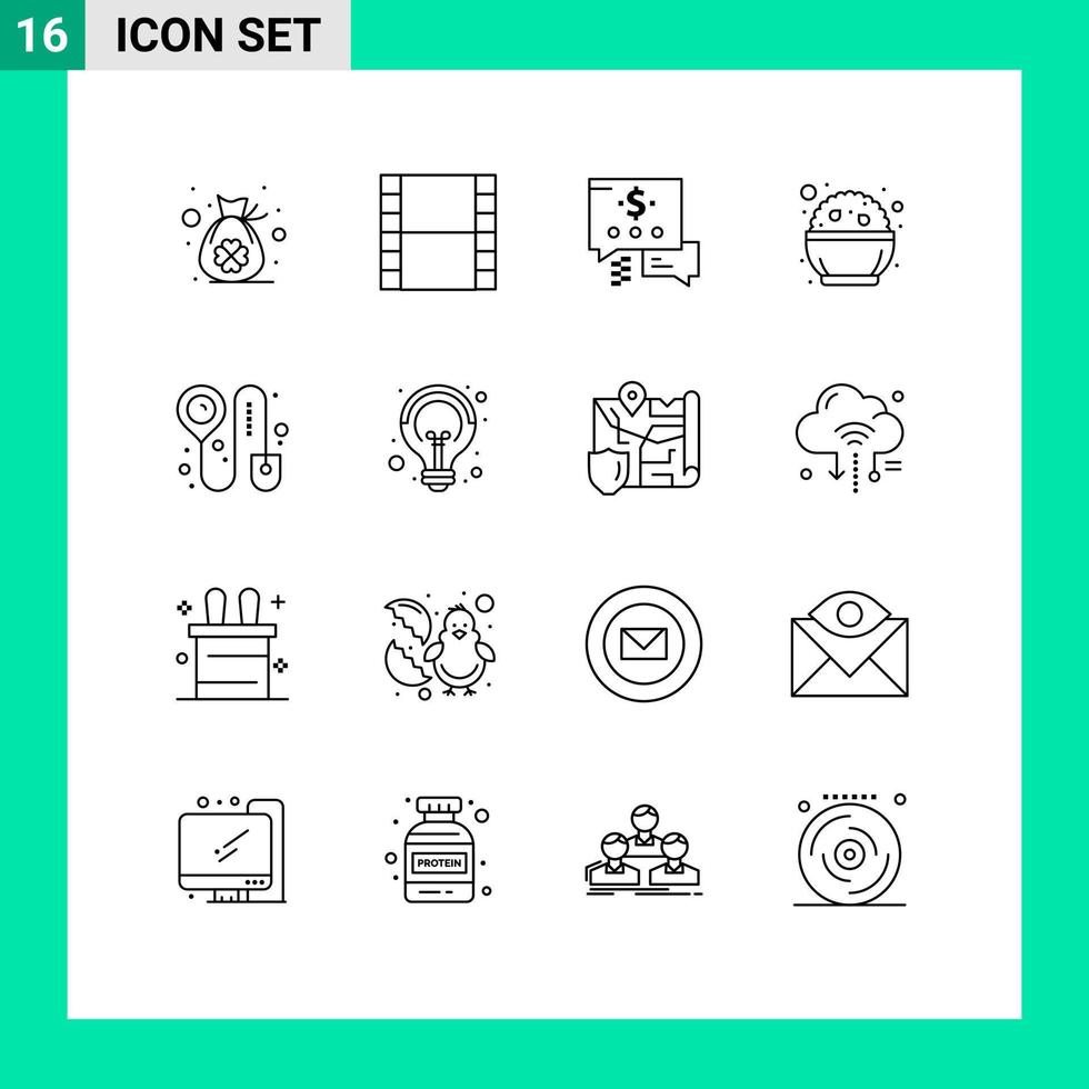 16 Outline concept for Websites Mobile and Apps campaigns check in mail booking day Editable Vector Design Elements