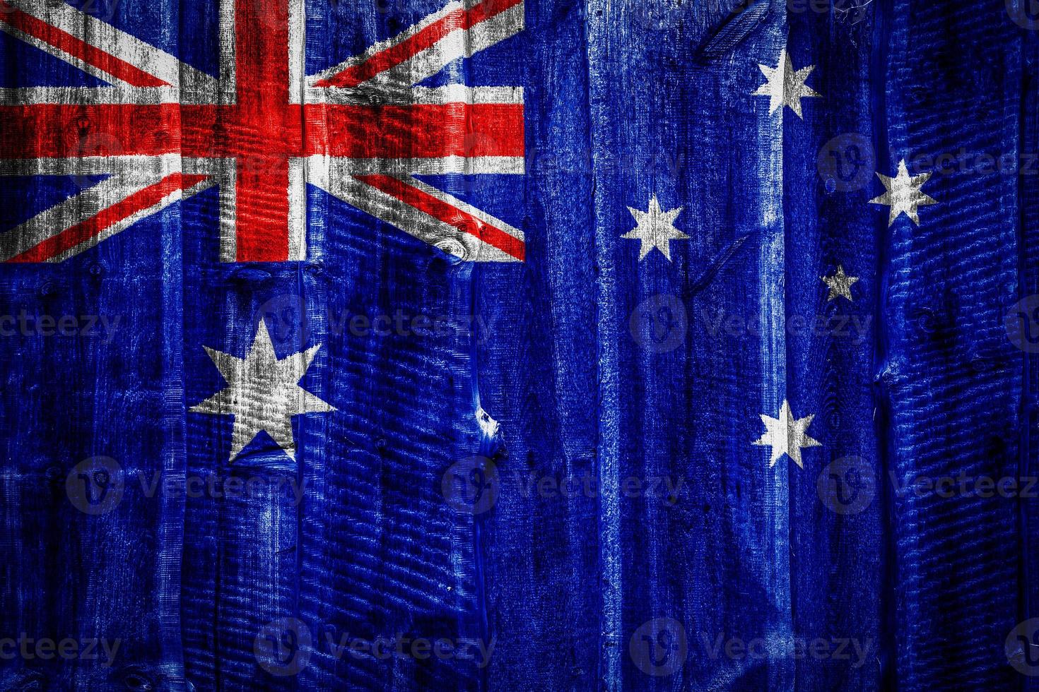 National flag  on textural wooden background photo