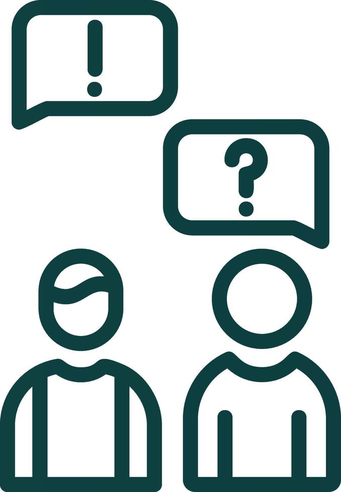 Language Barrier Vector Icon Design