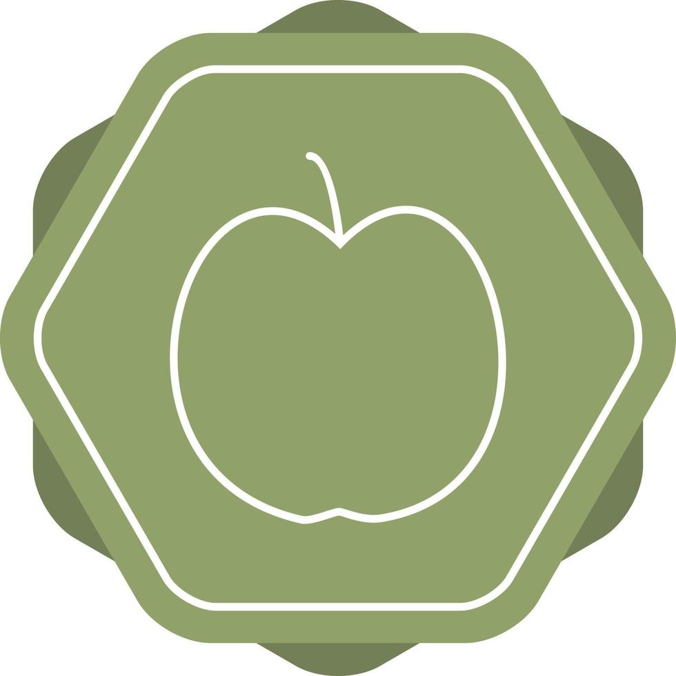 icono de línea de vector de manzana único
