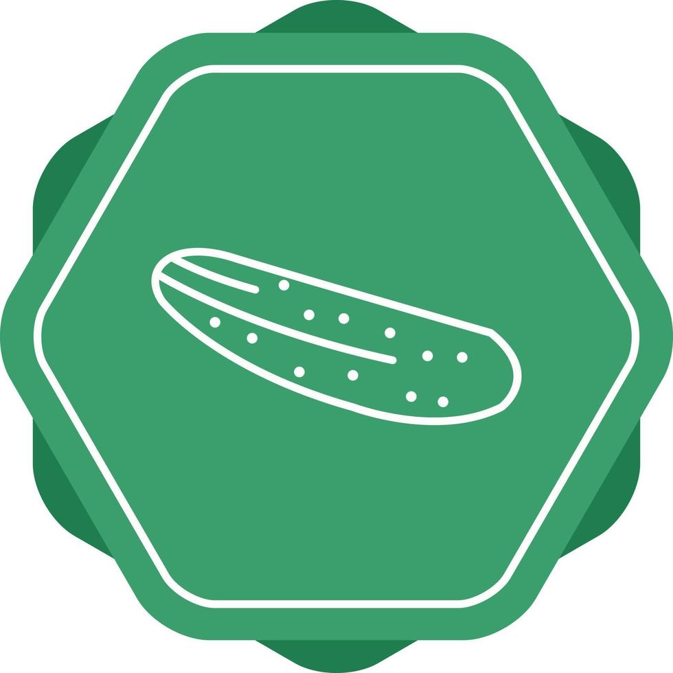 icono de línea de vector de pepino único