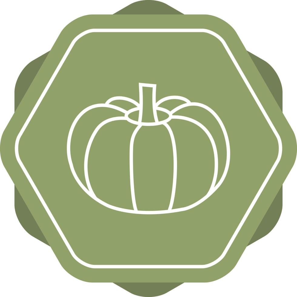 icono de línea de vector de calabaza única