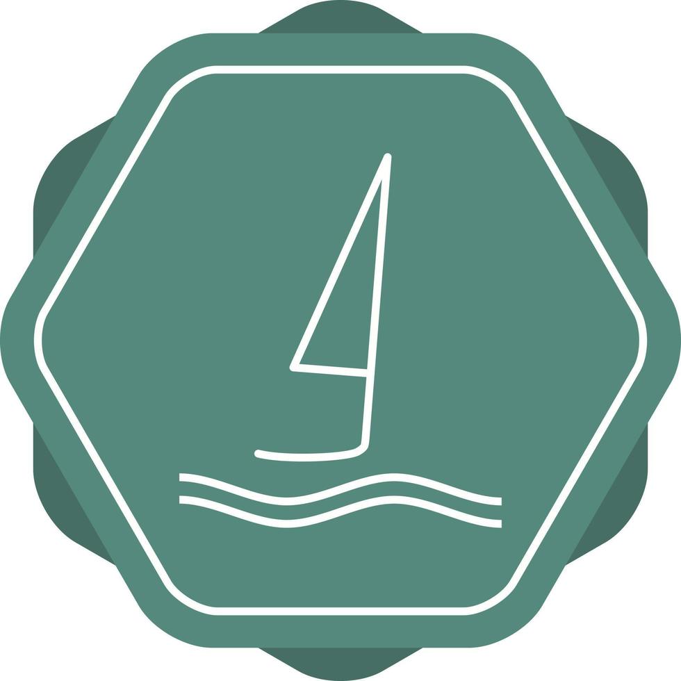 Unique Surfing Vector Line Icon