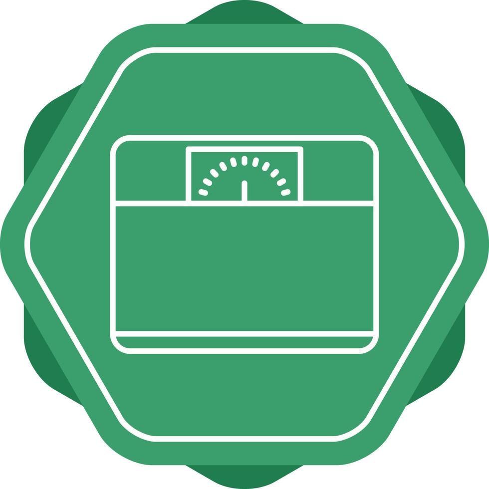 Unique Weighing Machine Vector Line Icon
