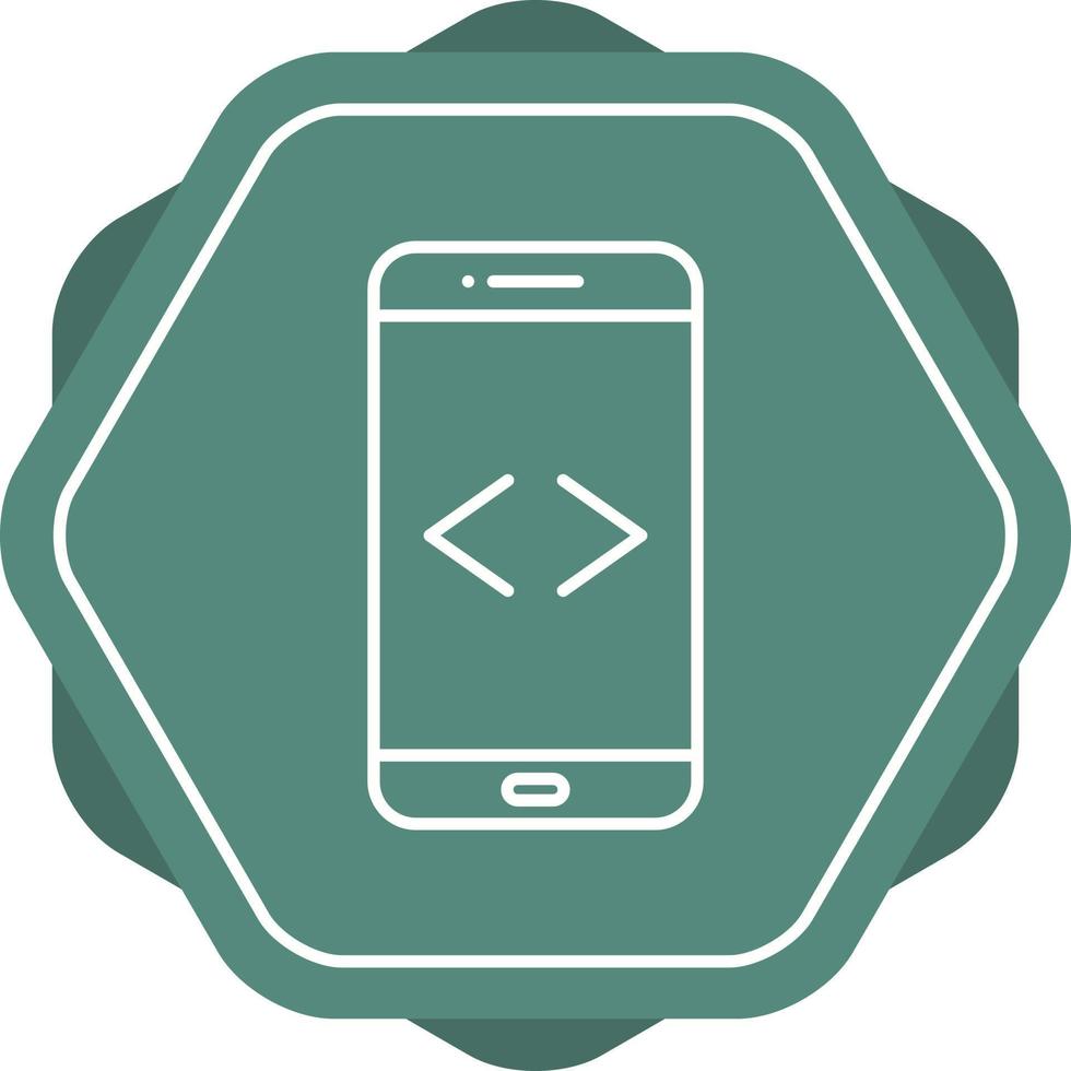 Unique Code Vector Line Icon
