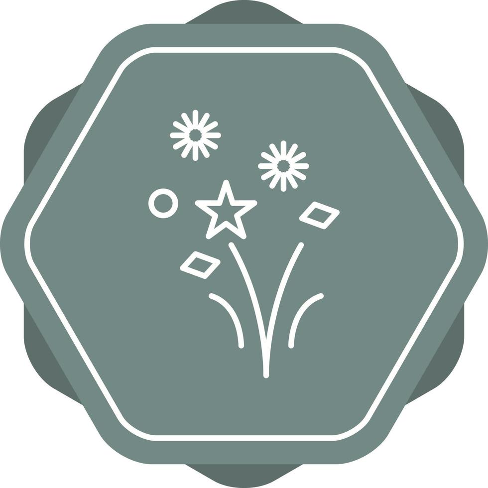 Unique Fireworks Vector Line Icon