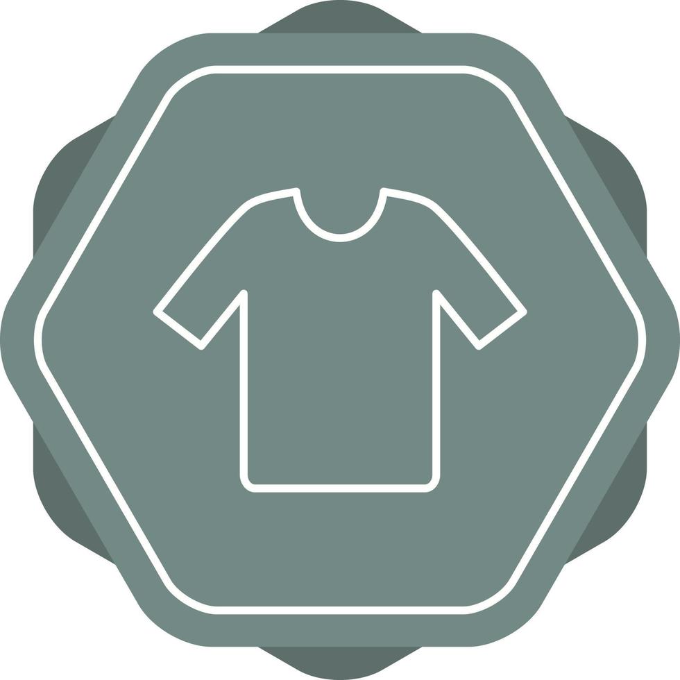 icono de línea de vector de camisa única