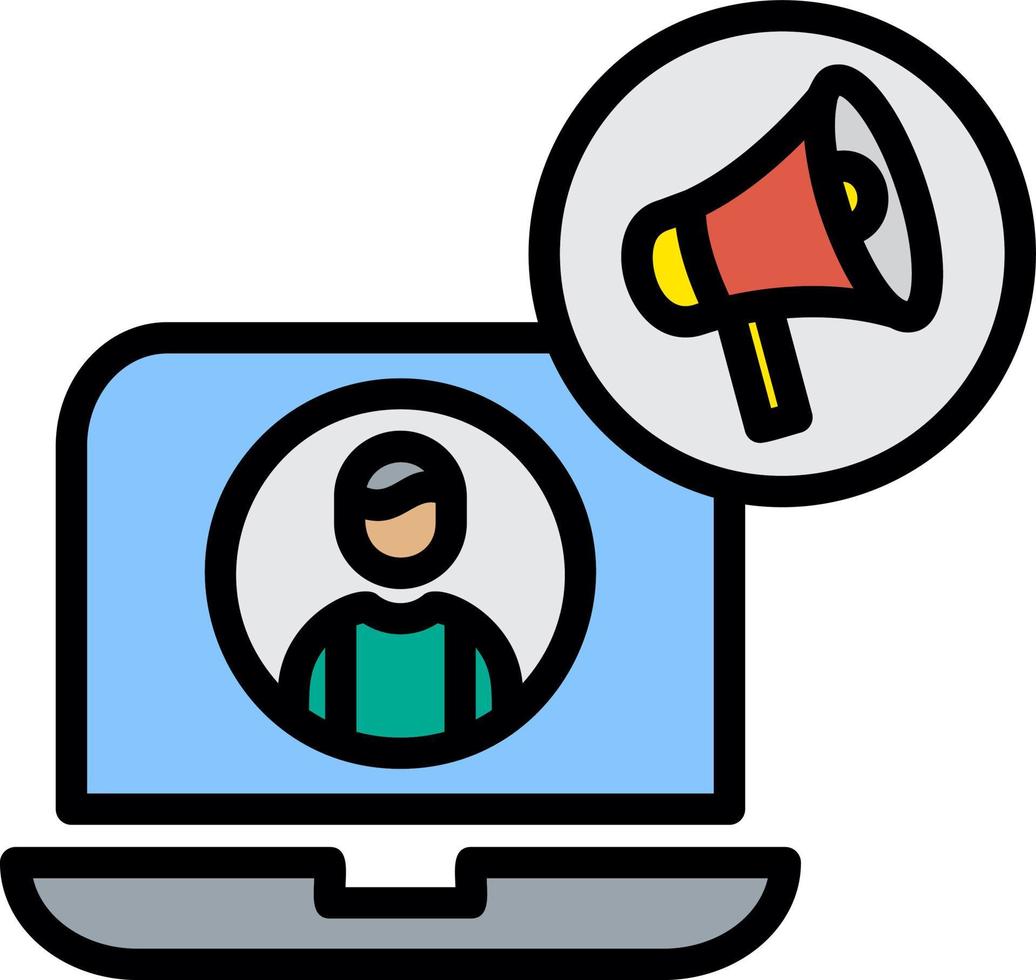 Content Marketer Vector Icon Design