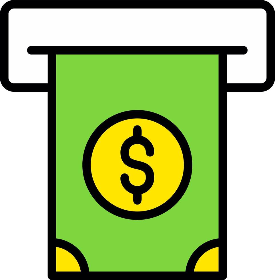Cash Withdrawal Vector Icon Design