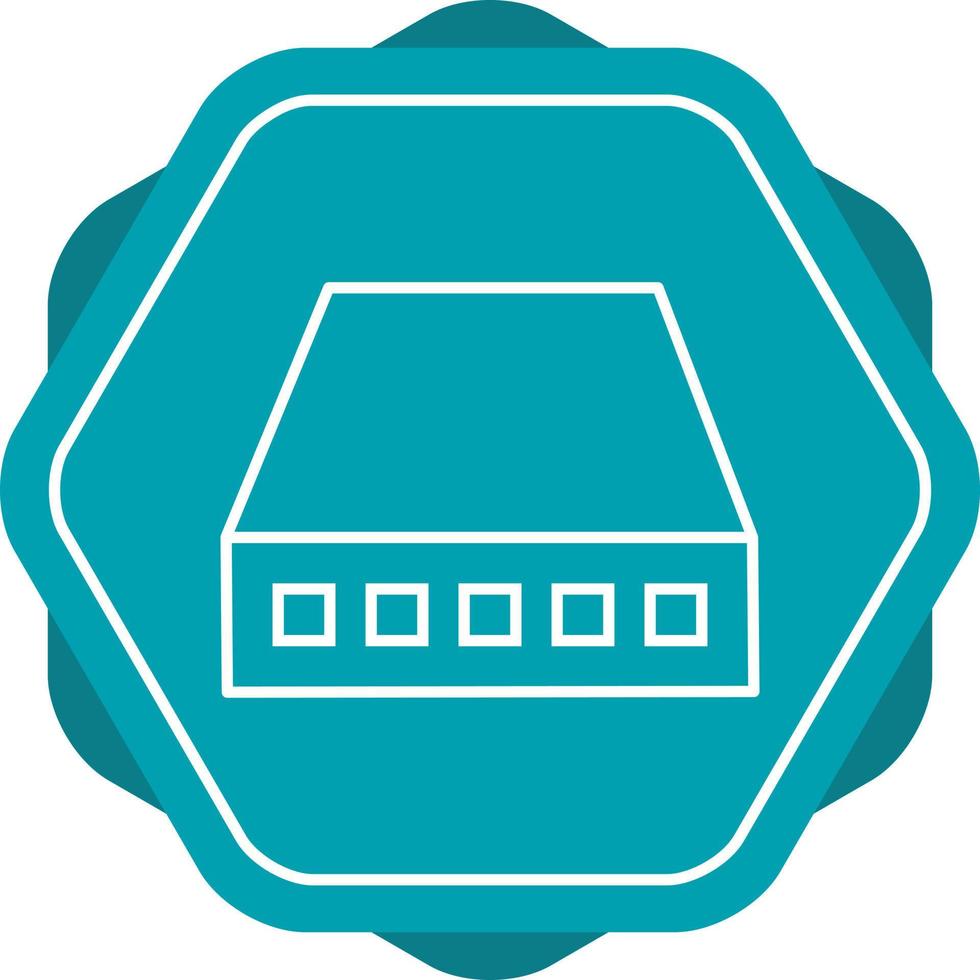 Unique Network Switch Vector Line Icon