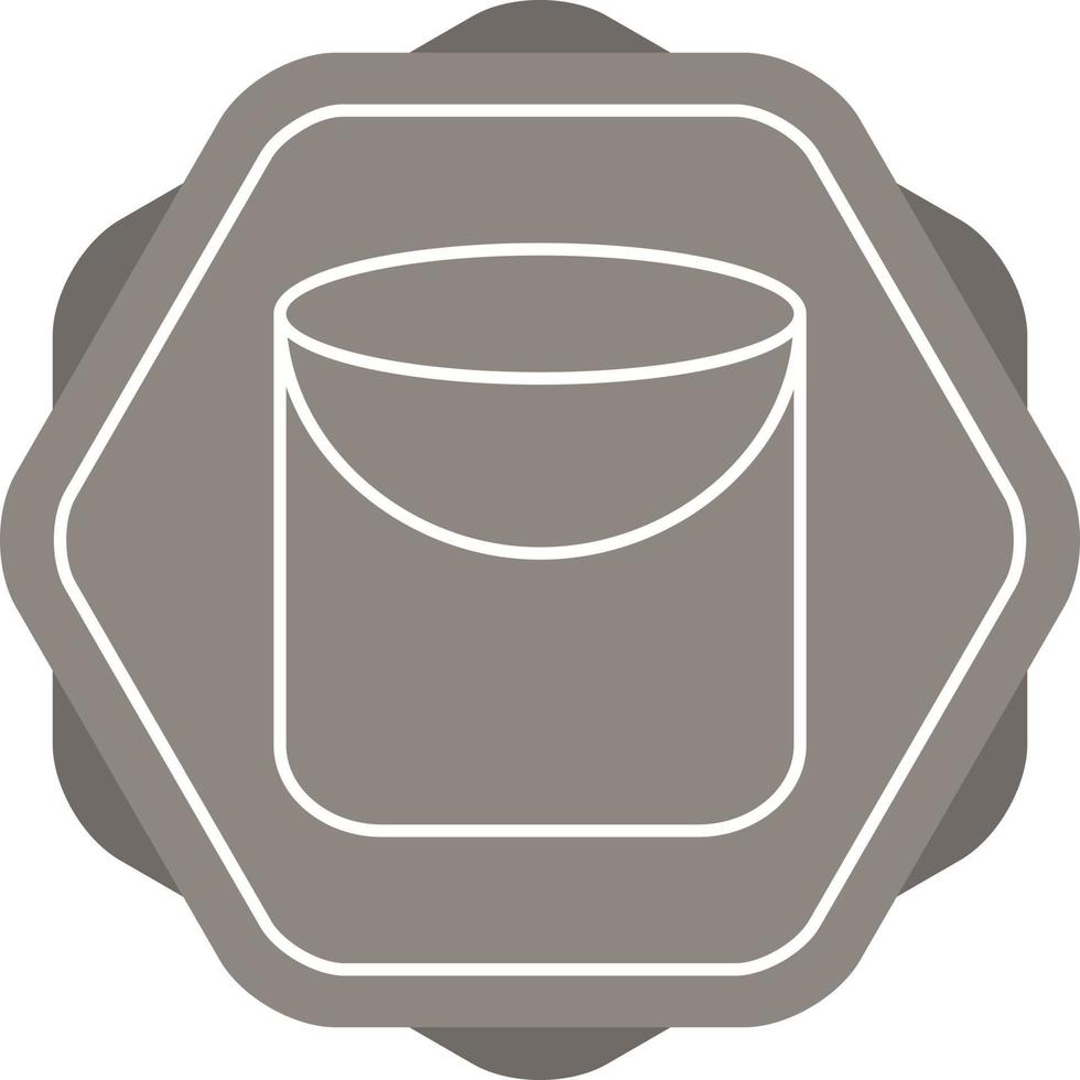 icono de línea de vector de cubo de arena único