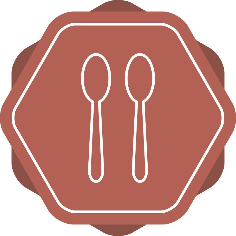 Unique Spoons Vector Line Icon